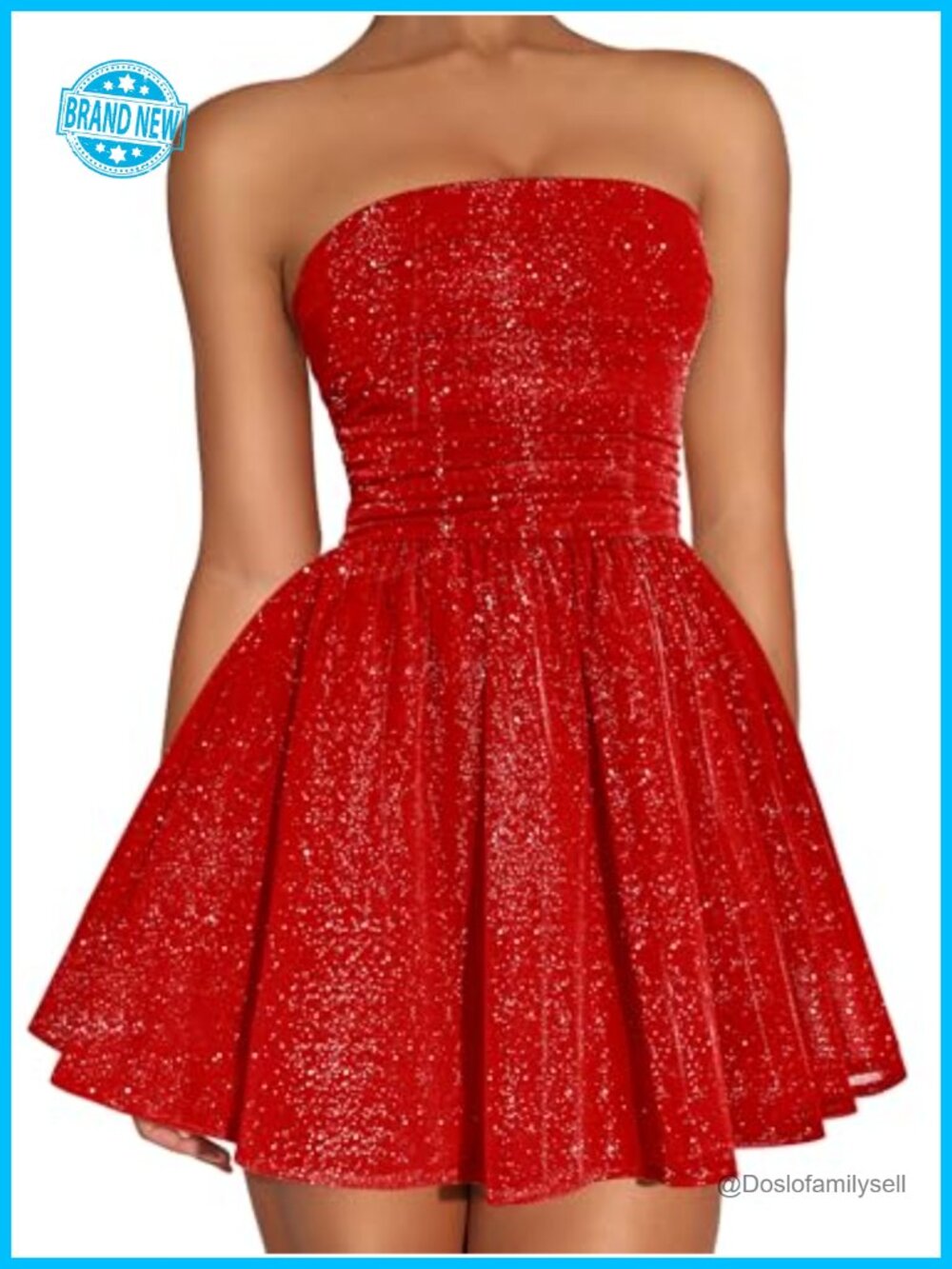 Women's Strapless Sequin Mini Dress Ruched Bow Party Prom Homecoming